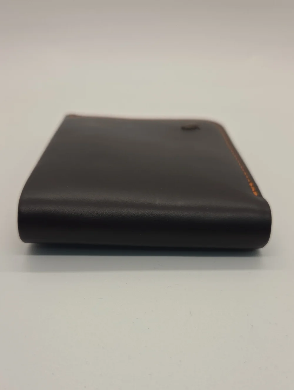Bellroy Hide & Seek Bifold Leather Wallet with Orange Stitching Java Colorway